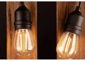 Catena decorativa LED esterna 20xE27/1W/230V 20 m IP65 nero