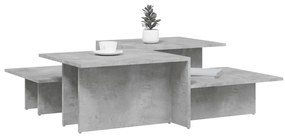 Tavolini da Salotto 2 pz Grigio Cemento in Legno Multistrato