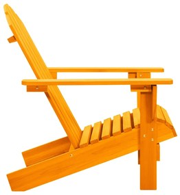 Sedia da giardino adirondack legno massello di abete arancione