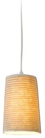 In-es.artdesign -  Lampada a sospensione Paint Stripe  - Lampada a sospensione rivestita da un filato a righe (100% lana). Paralume in Nebulite® (un materiale di resina e fibra).