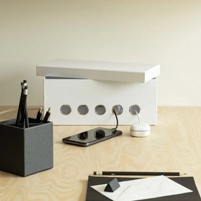 Organizer bianco in cartone per cavi Cordy Paper Laminate – Bigso