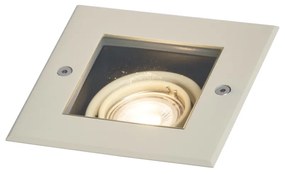 Faretto da terra moderno grigio beige GU10 50mm orientabile e inclinabile IP65 - Oneon