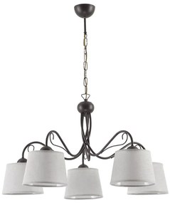 Jupiter 1362 - KM 5 V - Lampadario a catena KAMELIA 5xE27/60W/230V