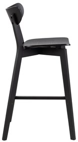 Sgabelli da bar in legno di gomma nera in set da 2 105 cm Roxby - Actona