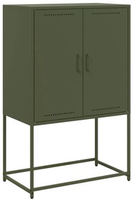 Mobile tv verde oliva 68x39x60,5 cm in acciaio