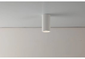 Plafoniera Rotonda GU10 e GU5.3 in Gesso Pitturabile Ø70x140mm Materiale Gesso