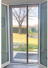 Zanzariera avvolgibile MEDAL Bazar Libera SunScreen per portafinestra L 160 x H 250 cm marrone destra riducibile