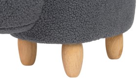 Pouf di tessuto grigio BUNNY Beliani