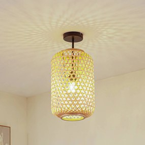 Plafoniera soffitto Jorick Lucande, dimmerabile, Legno chiaro, Soggiorno / Sala da pranzo, Campagna / Rustiche, Plafoniera