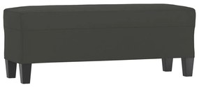 Panca grigio scuro 100x35x41 cm in Microfibra