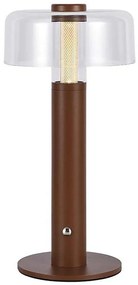 LED Lampada da tavolo ricaricabile dimmerabile LED/1W/5V 3000K 1800 mAh marrone