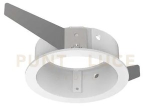 Bento prodotto componibile  cornice tonda 1 luce bianco d.8cm