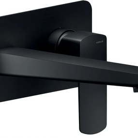 Rubinetto per lavabo ad incasso getto aerato Acquaviva nero verniciato a polvere opaco NOBILI H 90 cm