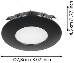 Eglo 900744-SET 3x Lampada LED da incasso per bagni PINEDA LED/4,9W/230V IP44