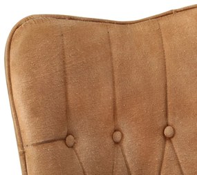 Sedia a schienale alto marrone in tela