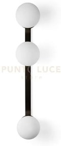 Fuji lampada da parete o soffitto 3 luci grigio tortora diffusore b...