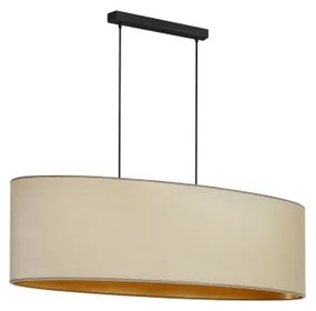 Duolla - Lampadario a sospensione con filo OVAL VEGAN 2xE27/15W/230V beige