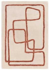 Tappeto in lana tessuto a mano color mattone e crema 120x170 cm Matrix - Asiatic Carpets