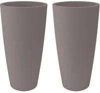 Vaso Style 2 pezzi cm 36x70 H - colore: tortora - AMZ2R3636T