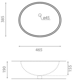 Bathco 0054 - Lavabo da incasso MODENA 43,5x38,5 cm porcellana/bianco