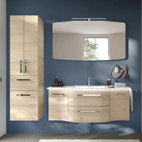 Mobile da bagno sospeso Contea di Pelipal L 126 x H 48 x P 49.5 cm pino polar, 2 cassetti 2 ante
