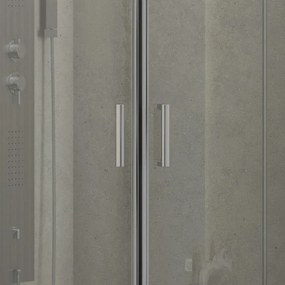 Kamalu - Box doccia basso 90x90cm semicircolare altezza 170cm | K400