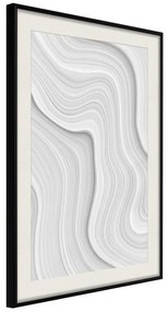 Poster  Snow Contour Lines  Cornice Quadri Cornice nera con pass-partout, Larghezza x Altezza Home decor 20x30