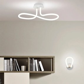 Plafoniera LED moderno Rainy, bianco59 cm, luce naturale NOVECENTO