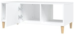 Tavolino da Salotto Bianco 102x50x40 cm in Legno Multistrato