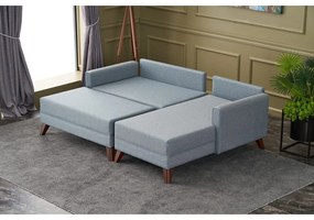 Divano angolare azzurro (angolo destro) Bella - Balcab Home