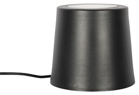 Faretto da giardino moderno nero rotondo IP65 AR111 - Lennard