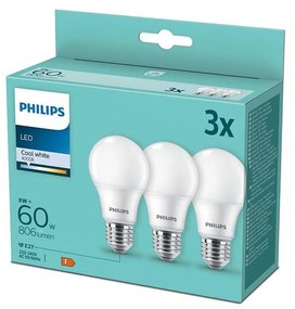 SET 3xLampadine LED Philips A60 E27/8W/230V 4000K