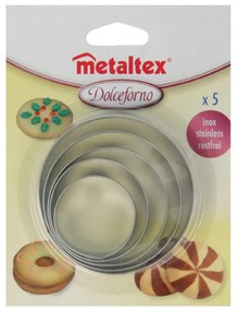 Set di 5 tagliabiscotti a forma di cerchio Tagliabiscotti - Metaltex