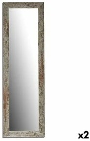 Specchio da parete Harry Bianco Legno Vetro 40,5 x 130,5 x 1,5 cm (2 Unità)