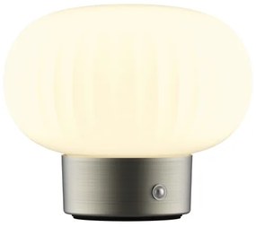Lampada da tavolo LED dimmerabile con funzione Touch LATTE LED/1,8W/5V USB 2000 mAh cromo/bianco