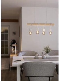 Eglo 43704 - Lampadario a sospensione con cavo TOWNSHEND 4xE27/60W/230V