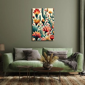 Quadro su tela – Cactus e fiori esotici