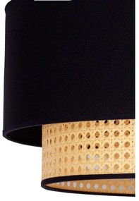 Duolla - Plafoniera BOHO 1xE27/15W/230V diametro 45 cm nero/rattan