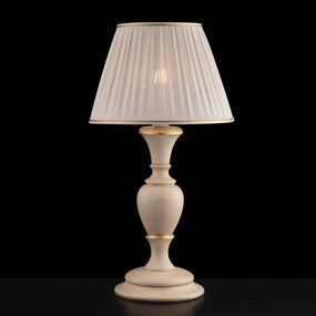 Bonetti Illumina - lampada da tavolo grande 1 luce Fiorenza Avorio / Oro