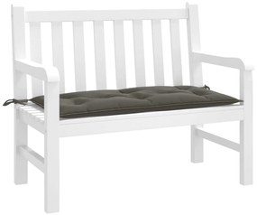 Cuscino Panca Giardino Grigio Scuro Mélange 100x50x7 Cm Tessuto /