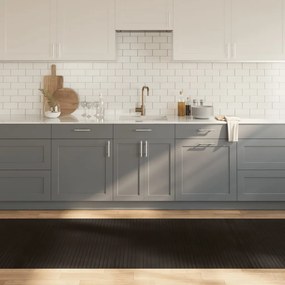 Tappeto Rettangolare Marrone Scuro 100x500 Cm İn Bambù /