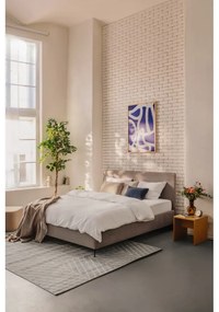 Letto matrimoniale imbottito grigio tortora con rete inclusa 160x200 cm Noira Slim – Bonami Selection