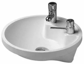 Lavabo tondo 40 cm da Incasso sottopiano Monoforo Bianco senza rubinetteria Architec 046240  Duravit