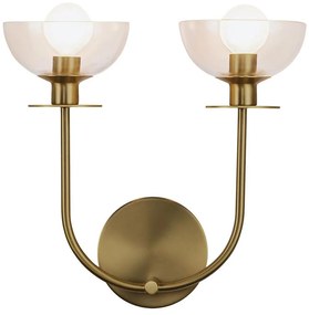 Alora Mood ALM-SYLVIA-2WB-BG-CL - Lampada da parete SYLVIA 2xE14/40W/230V, dorata