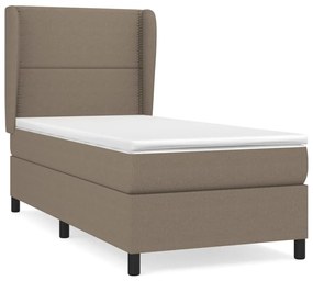 Giroletto a molle con materasso tortora 100x200 cm in tessuto