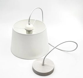 Lampadario a sospensione con cavo AIDA 1xE27/60W/230V Ø 25 cm rovere/bianco