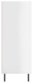 Scaffale Bianco Lucido 69,5x32,5x90 cm in Legno Multistrato