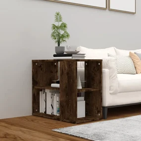Mobiletto laterale rovere fumo 60x30x50 cm in legno multistrato
