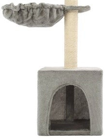 Albero per gatti con tiragraffi in sisal 105 cm grigio