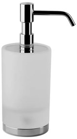 Dispenser sapone liquido da appoggio in vetro satinato cromo emporio 38839 Gessi